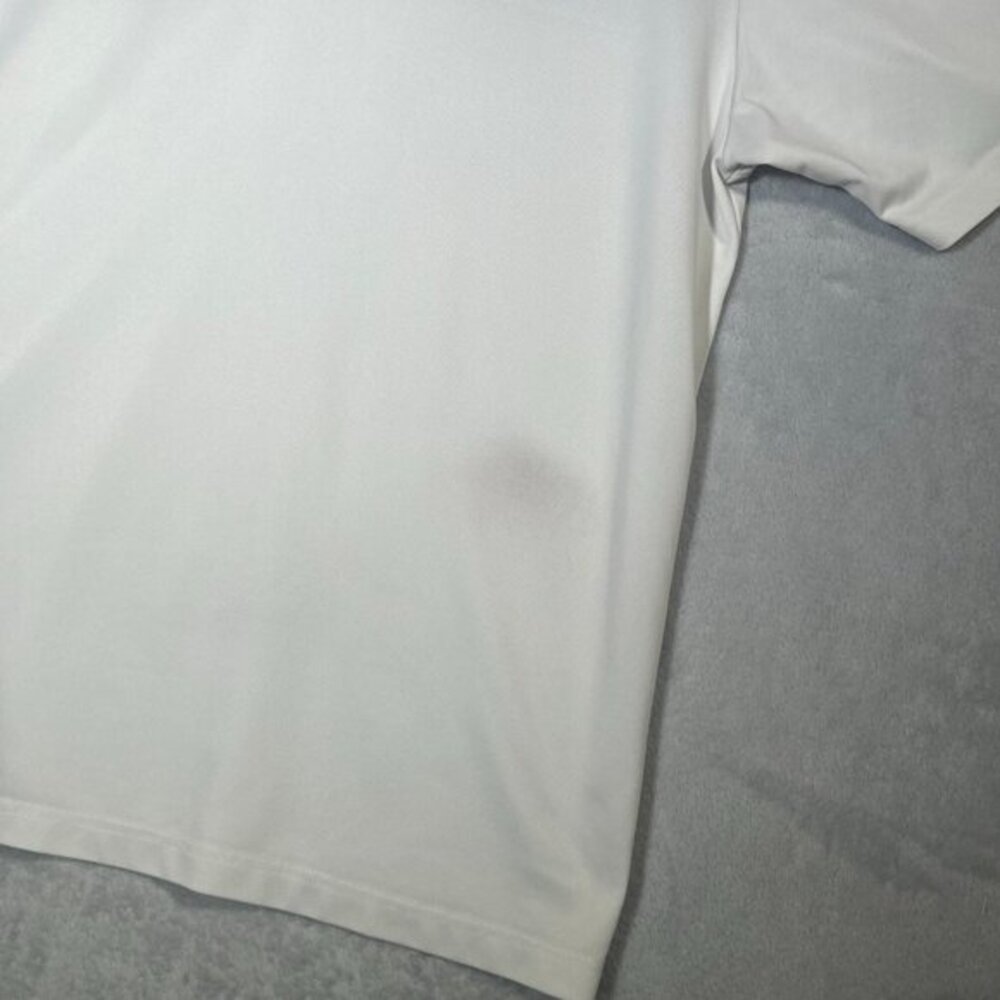 Travis Mathew Polo Mens XL White Shirt Short Sleeve Striped Golf Athletic *Read* - Picture 8 of 10
